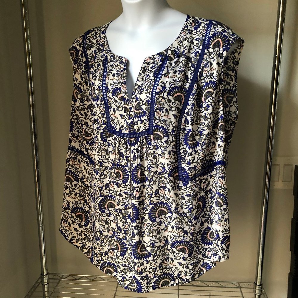 DANIEL RAINN sleeveless floral ivy blouse 2x